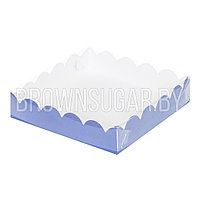 Коробка для печенья с прозрачной крышкой Лавандовая (Россия, 120х120х30 мм) 080526