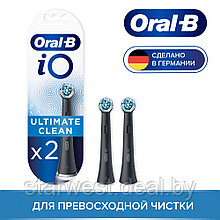 Oral-B Braun iO Series Ultimate Clean Black 2 шт. Насадки для электрических зубных щеток