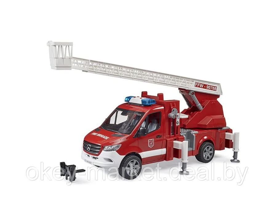 Пожарная машина с выдвижной лестницей и помпой Bruder 02673 свет, звук - фото 1 - id-p194558033