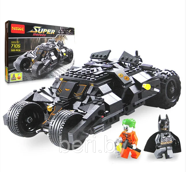 7105 Конструктор Decool Batman Tumbler, 325 деталей, аналог Lego Super Heroes 7888 - фото 9 - id-p194558295