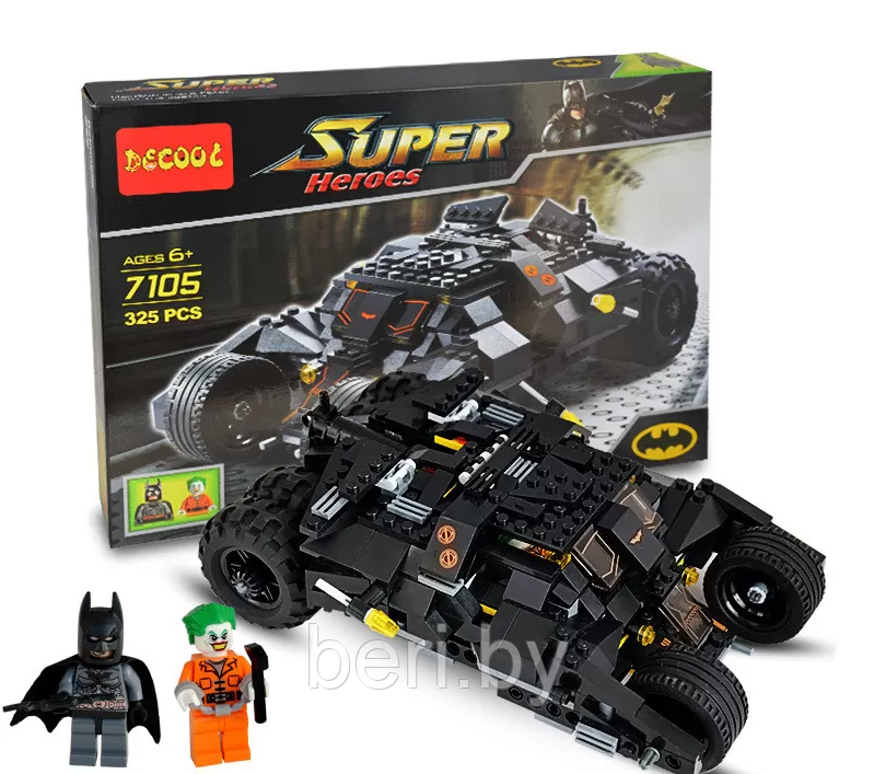 7105 Конструктор Decool Batman Tumbler, 325 деталей, аналог Lego Super Heroes 7888