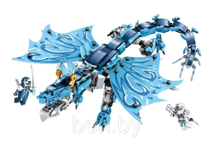 76103 Конструктор PRCK Ninja "Водный дракон", 497 деталей, Аналог Lego Ninjago - фото 3 - id-p194558608