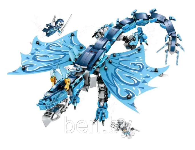 76103 Конструктор PRCK Ninja "Водный дракон", 497 деталей, Аналог Lego Ninjago - фото 4 - id-p194558608