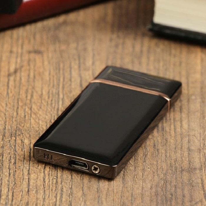 Зажигалка с зарядкой от USB «Luxury» черная - фото 3 - id-p194558483