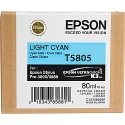 УЦЕНЕННЫЙ Картридж Epson T5805 (C13T580500) Светло-голубой