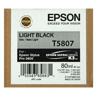УЦЕНЕННЫЙ Картридж Epson T5807 (C13T580700) Светло-серый