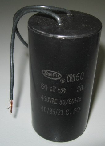 З/ч (компр.) конденсатор 60мкФ(CBB60-K-60_SAIFU)