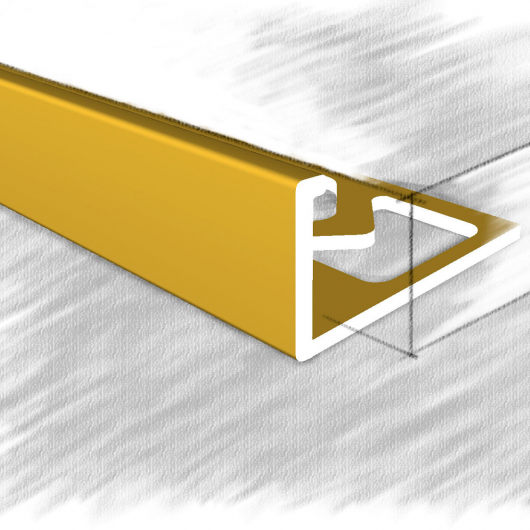 Профиль L-образный 12мм золото анодированное 2,7 м КТМ #229-02М