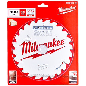 Пильный диск 190х1,6х30 мм Z24 Milwaukee (4932471300)