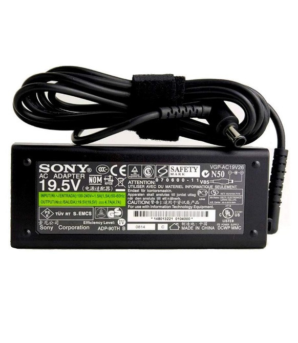 Оригинальное зарядное устройство для ноутбука Sony 19.5V 4.74A 90W (6.5x4.4) - фото 1 - id-p147750366