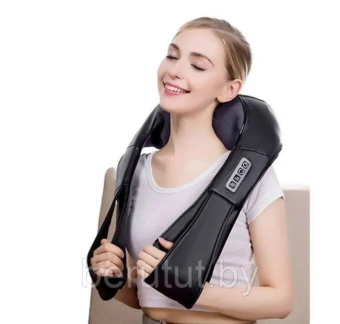 Массажер для шеи и спины с подогревом Massager of Neck Kneading черный - фото 6 - id-p194563607