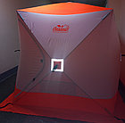 Палатка зимняя Следопыт КУБ 3 бело-оранжевая (1.8х1.8х2.0 м), фото 3