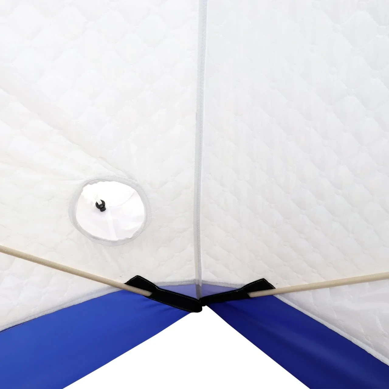 Палатка зимняя Следопыт КУБ 3 бело-синяя трехслойная (1.95х1.95х2.05 м) - фото 6 - id-p110742830