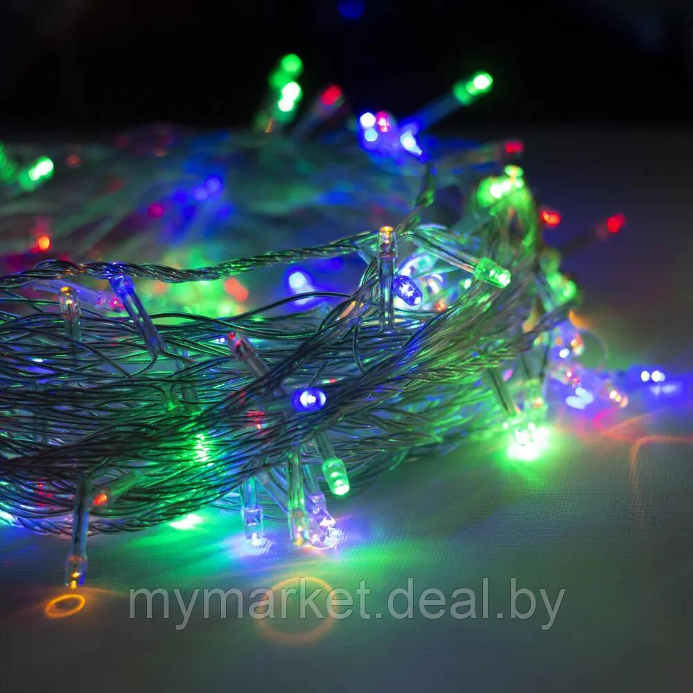 Гирлянда светодиодная новогодняя на елку (RGB, разноцветная) 12 м - фото 2 - id-p194581043