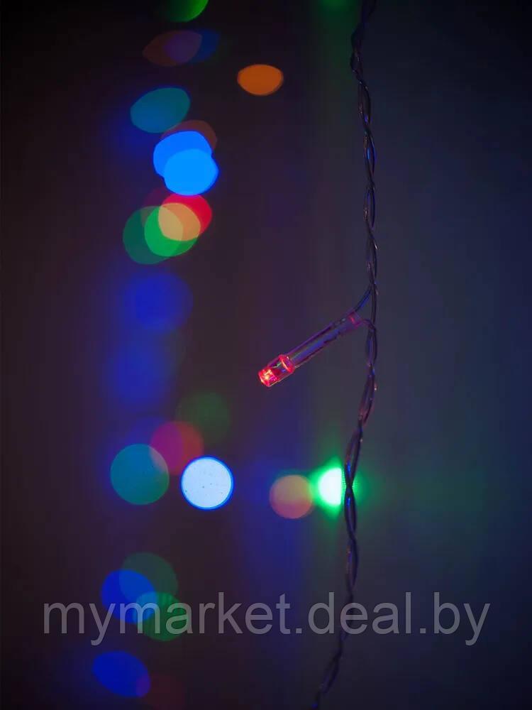 Гирлянда штора светодиодная новогодняя на окно (RGB, разноцветная) 2х2 м - фото 3 - id-p194581045