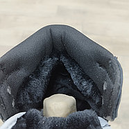 Кроссовки Air Jordan 1 Mid Black White с мехом, фото 7