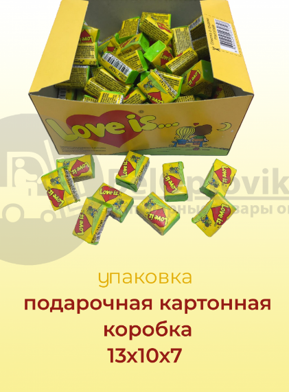 Блок жвачек Love is "Вишня-Лимон" 100 шт. в блоке - фото 7 - id-p194617753