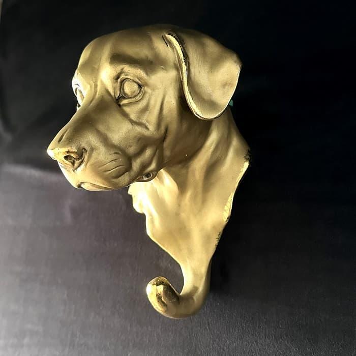 Декоративная настенная вешалка «Голова собаки» H-19 см. - фото 1 - id-p194617779
