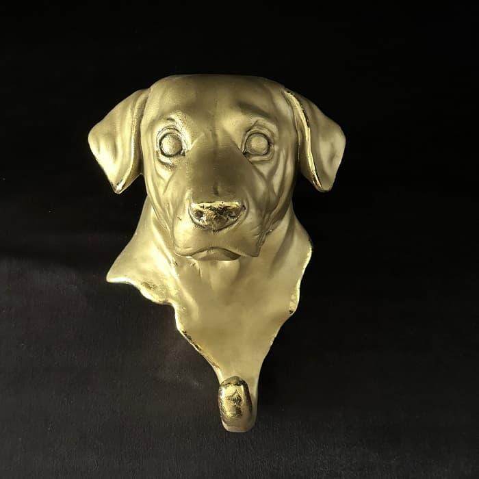 Декоративная настенная вешалка «Голова собаки» H-19 см. - фото 2 - id-p194617779
