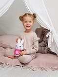 Умный малыш Медовый зайка интерактивная Игрушка + Ночник детский розовый ST-702, фото 3