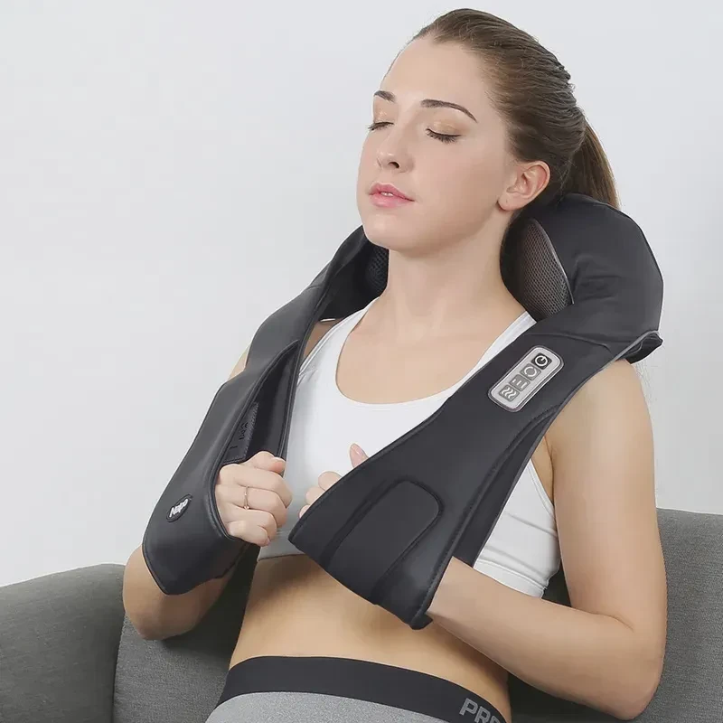 Массажер для шеи и спины с подогревом Massager of Neck Kneading,черный - фото 6 - id-p194622275