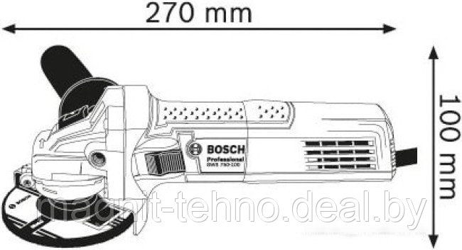 Угловая шлифмашина Bosch GWS 750 S Professional 0601394121 - фото 3 - id-p194624643