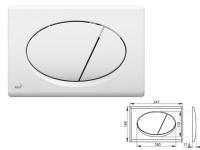 Кнопка для инсталляции (белая), Alcaplast (M70-BL-01)