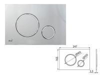 Кнопка для инсталляции (хром-мат/хром-глянец), Alcaplast (M772)