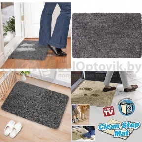 Придверный коврик Ни следа Clean Step Mat / Magic MudMat 70,0 46,0 см (супервпитывающий) Черный (темно серый) - фото 1 - id-p179627525