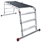 Лестница-трансформер 4x3 развальцованных ступеней с помостом ширина 650 мм NV3335 Новая высота 3335403, фото 3