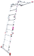 Лестница-трансформер 4x3 развальцованных ступеней с помостом ширина 650 мм NV3335 Новая высота 3335403, фото 4