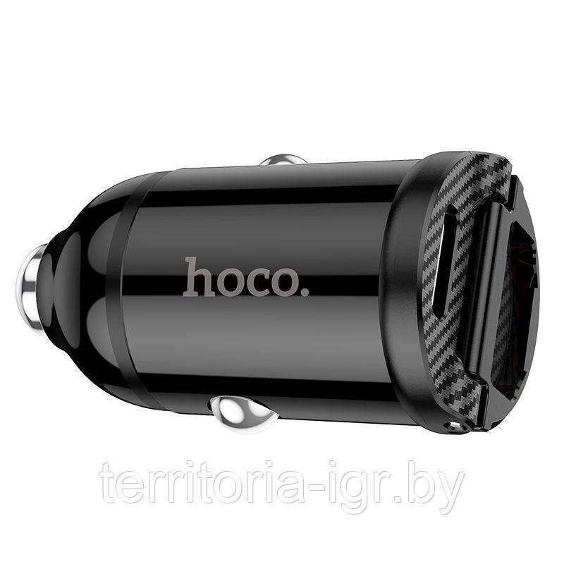 Автомобильное ЗУ NZ2 USB+Type-C QC3.0 30W черный Hoco - фото 2 - id-p159351845