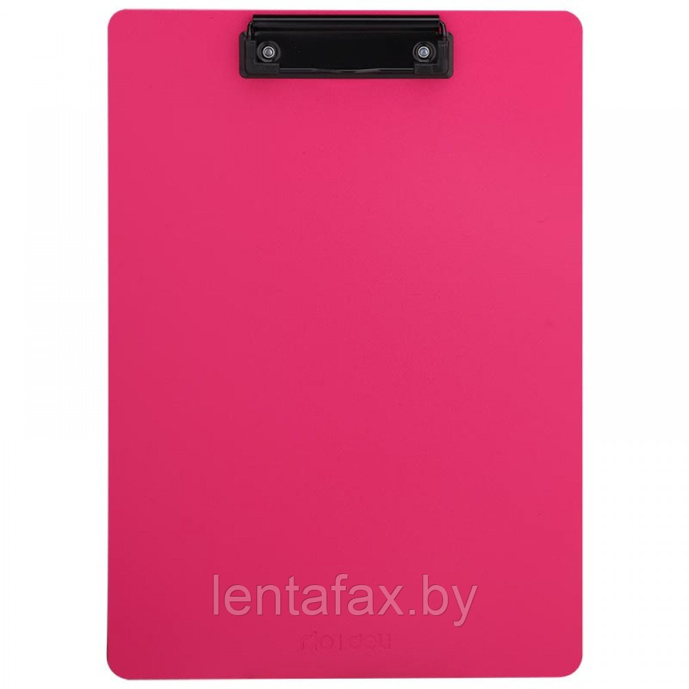 Папка-планшет с зажимом, без крышки Deli, A4, полипропилен, розовый ЦЕНА БЕЗ НДС.