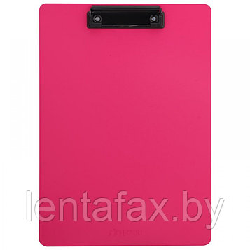 Папка-планшет с зажимом, без крышки Deli, A4, полипропилен, розовый ЦЕНА БЕЗ НДС.