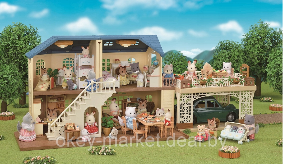 Игровой набор Sylvanian Families Большой дом с навесом для машины (гаражом) 5669 - фото 7 - id-p194660122