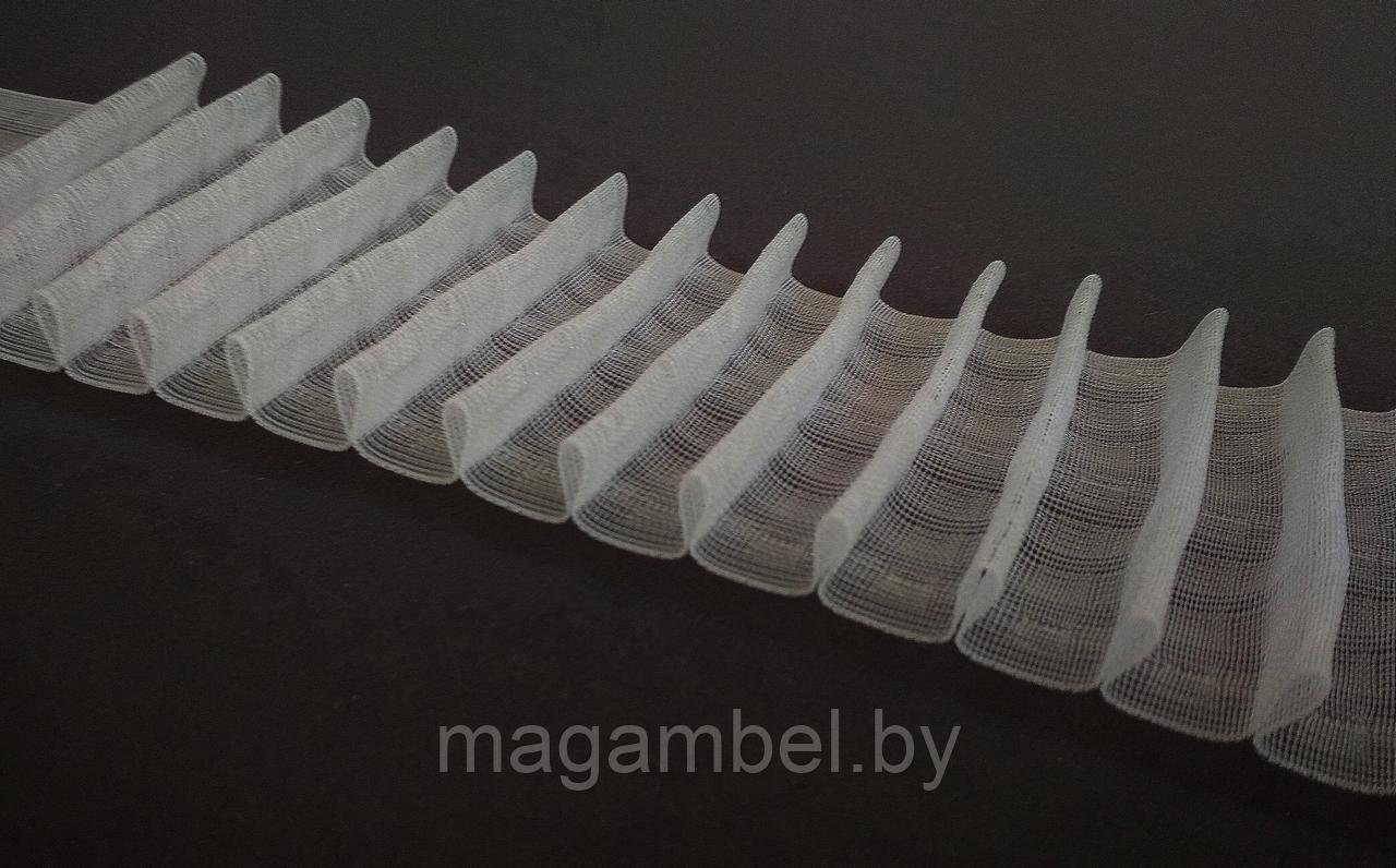 Лента для штор прозрачная карандаш 8см с коэффициентом 1:2,5