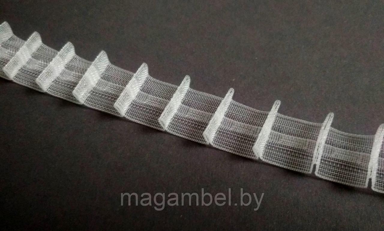 Прозрачная маркизная лента для штор и гардин из лески 1:2