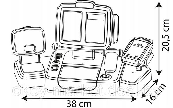 Игровой набор электронная касса Smoby  со сканером 350114, фото 3