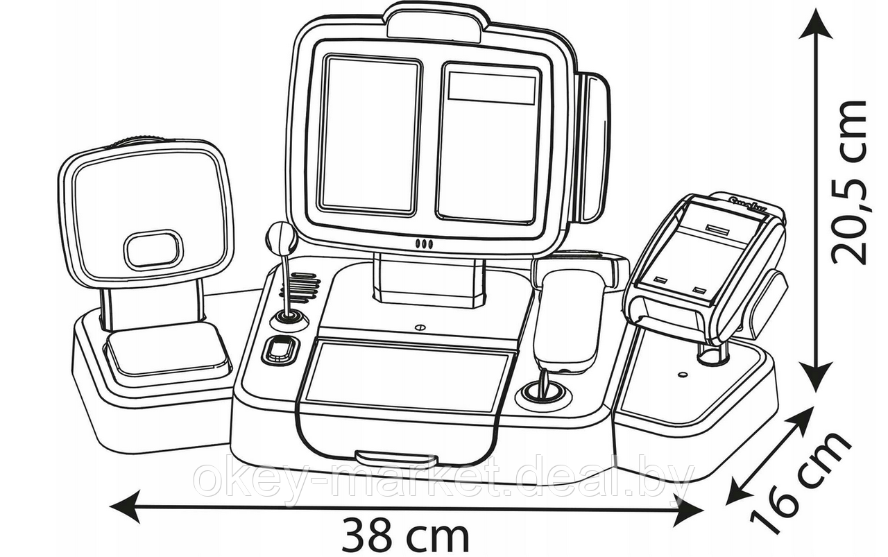 Игровой набор электронная касса Smoby со сканером 350114 - фото 3 - id-p194741045