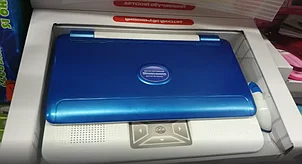 Детский русско-английский обучающий ноутбук, компьютер 7004,  70  функций с мышкой синий