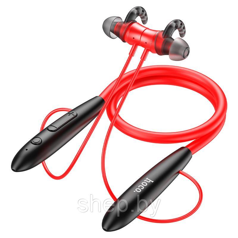 Беспроводные наушники Hoco ES61 (спортивные) цвет: черный,красный - фото 5 - id-p180750118