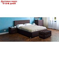Кровать "Космопорт" без ПМ, 1800х2000, встроенное основание, цвет коричневый