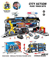Паркинг игровой набор гараж Полицейский участок, 2 машинки, свет, звук, арт. SK-599JA
