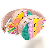 Беспроводные детские наушники POP IT P365 единорог Bluetooth P365  Цвет : розовый,черный,желтый, фото 2