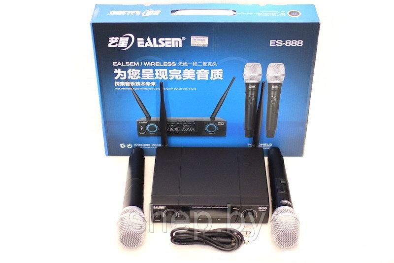 EALSEM ES-888 - вокальная радиосистема с двумя беспроводными микрофонами, UHF - фото 5 - id-p194741786