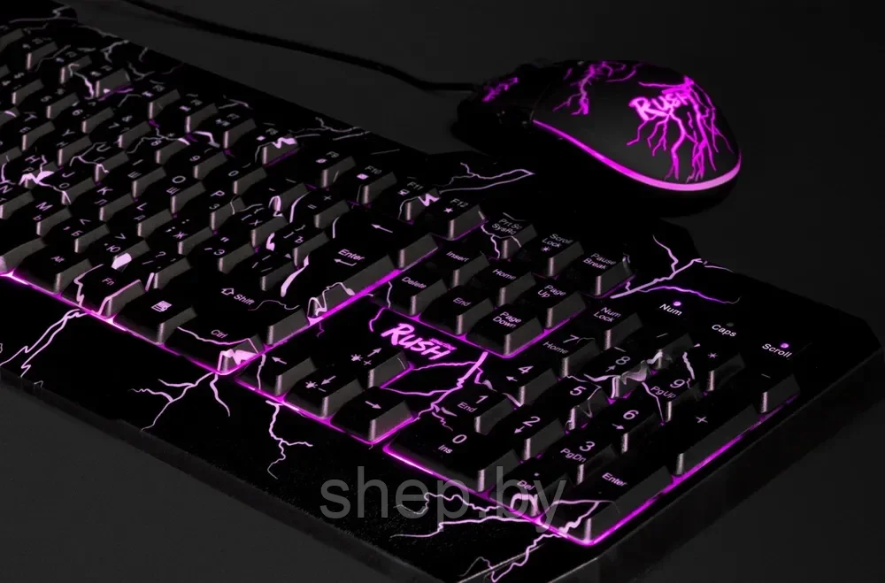 Набор игровой Smartbuy Rush Thunderstorm черный (клавиатура+мышь+коврик) SBC-715714G-K - фото 6 - id-p194741801