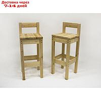 Барный стул с низкой спинкой, 400 × 400 × 1050 мм, цвет сосна