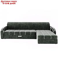 Угловой диван "Дубай", угол правый, еврокнижка, МДФ венге, цвет селфи 07