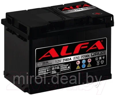 Автомобильный аккумулятор ALFA battery Hybrid R / AL 77.0 - фото 1 - id-p194795875