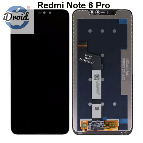 Дисплей (экран) Xiaomi Redmi Note 6 Pro (M1806E7TG) с тачскрином, черный цвет - фото 1 - id-p103610331
